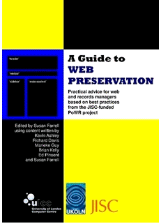 jisc-powr A Guide to Web Preservation cover image